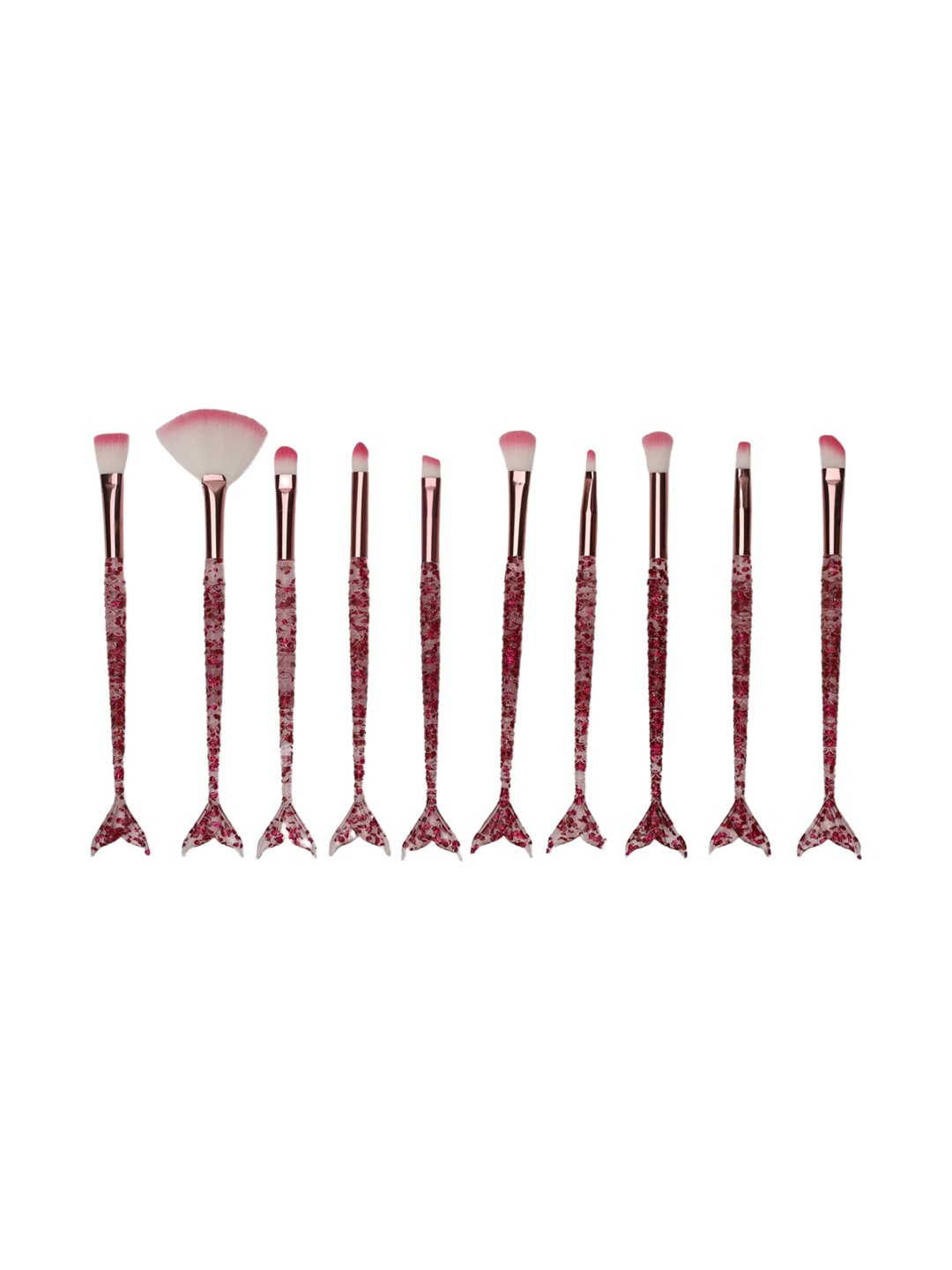 

FOREVER 21 Maroon Set Of 10 Makeup Brush
