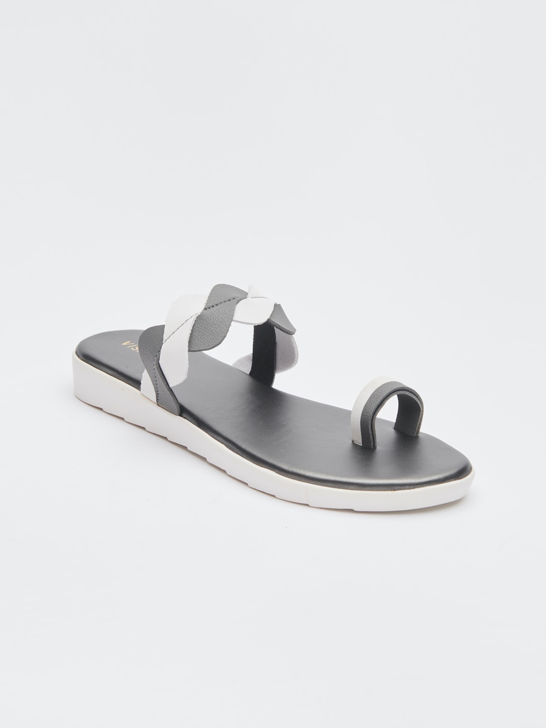 

Vishudh Women One Toe Flats, Grey