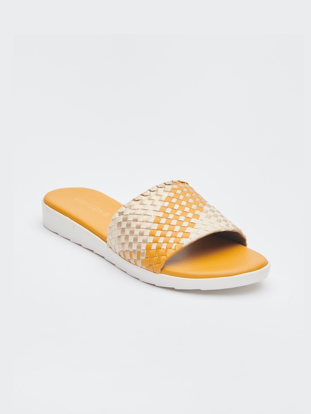 

Vishudh Women Open Toe Flats, Mustard