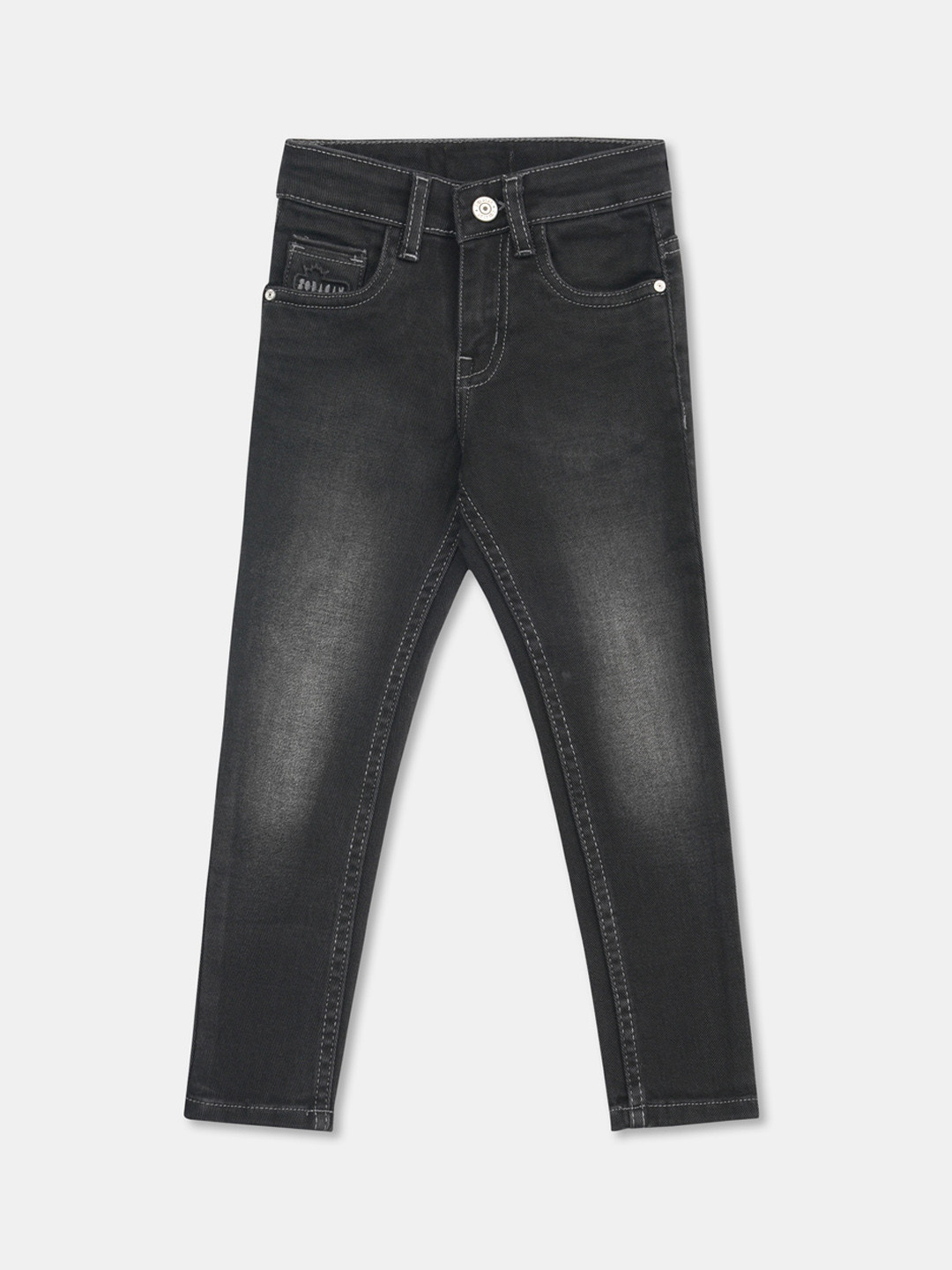 

R&B Boys Light Fade Cotton Jeans, Black