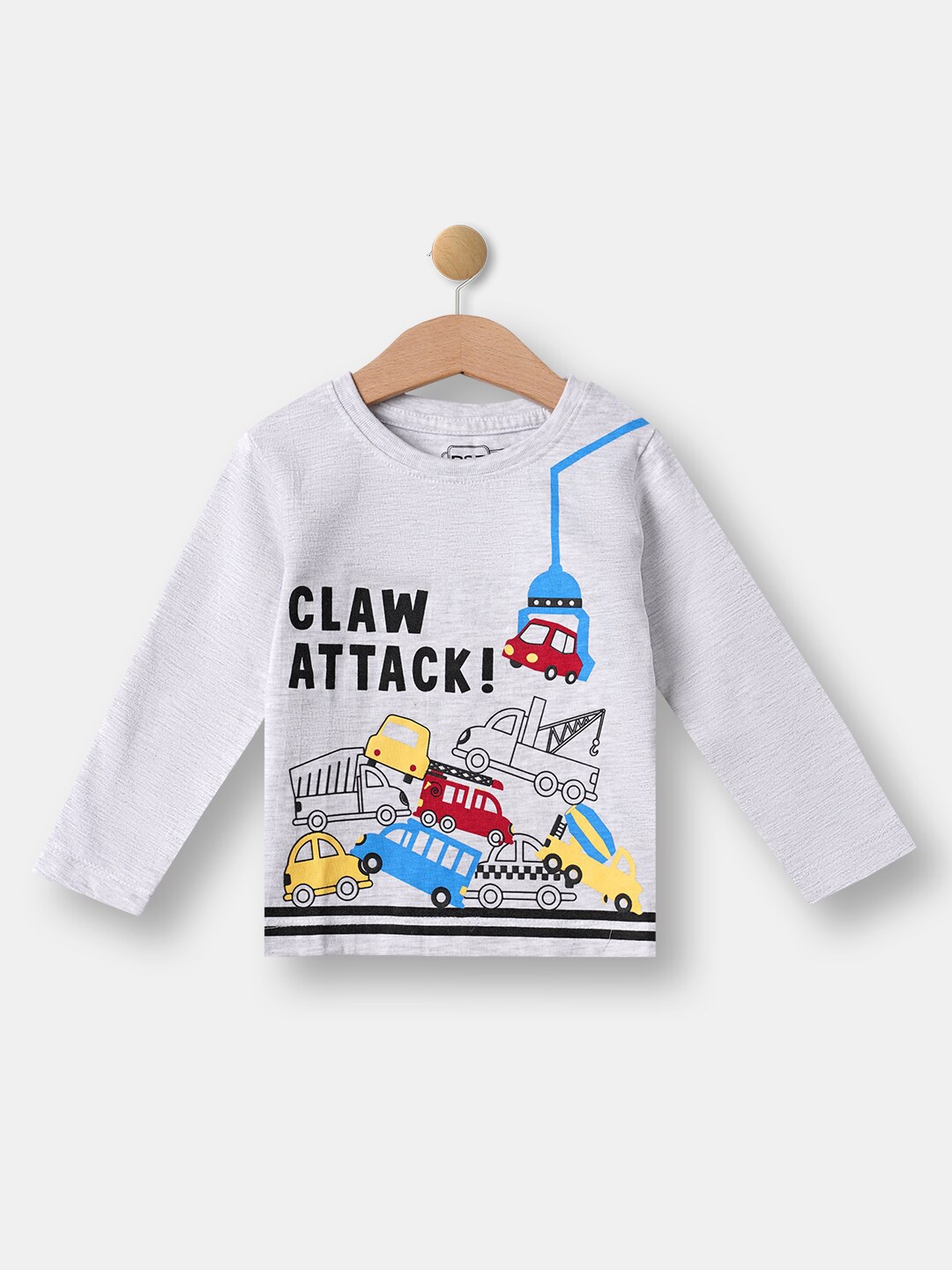 

R&B Boys Grey Printed T-shirt