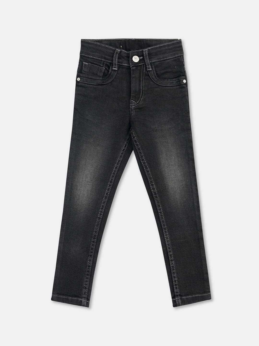 

R&B Boys Light Fade Cotton Jeans, Black