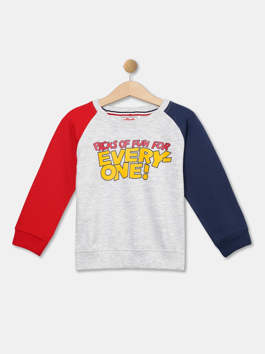 

R&B Boys Grey Printed Sweatshirt