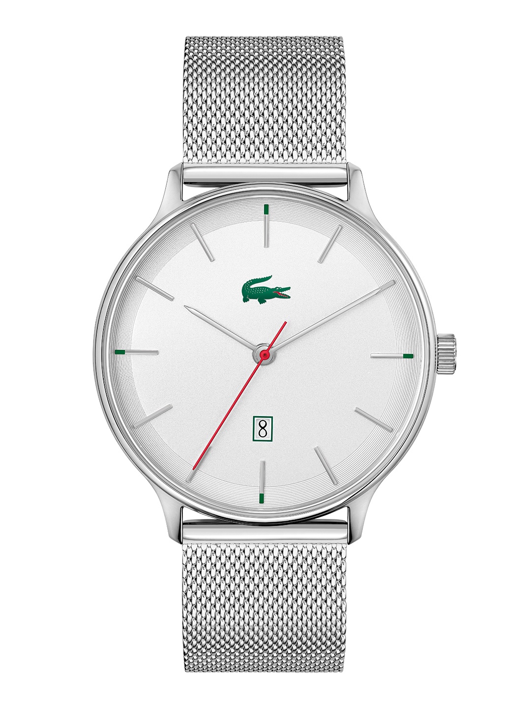 

Lacoste Men White Dial & Silver Toned Bracelet Style Straps Analogue Watch 2011201