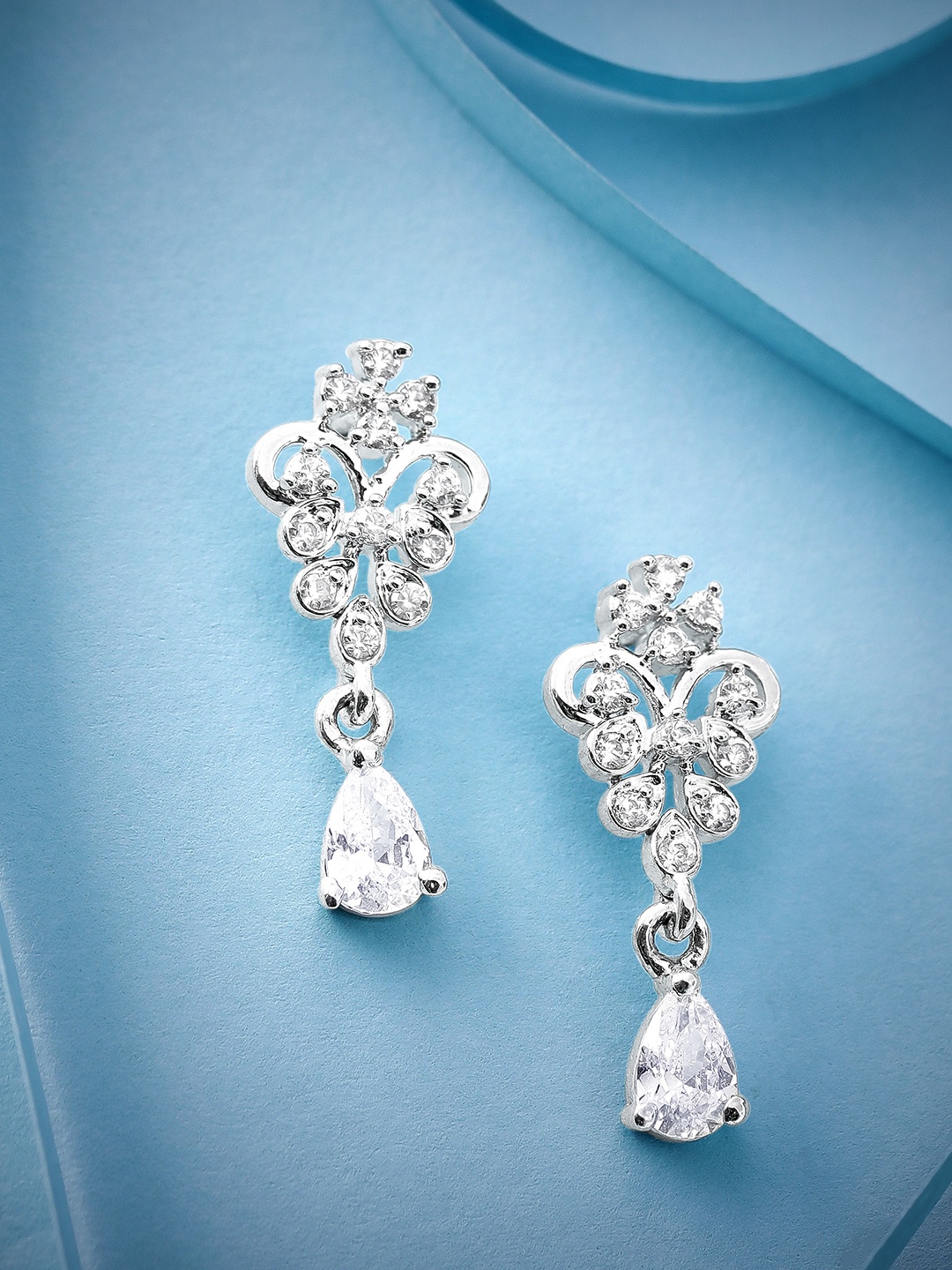 

Rubans 925 Sterling Silver Perfectly Handcrafted Dangling Drop Earrings