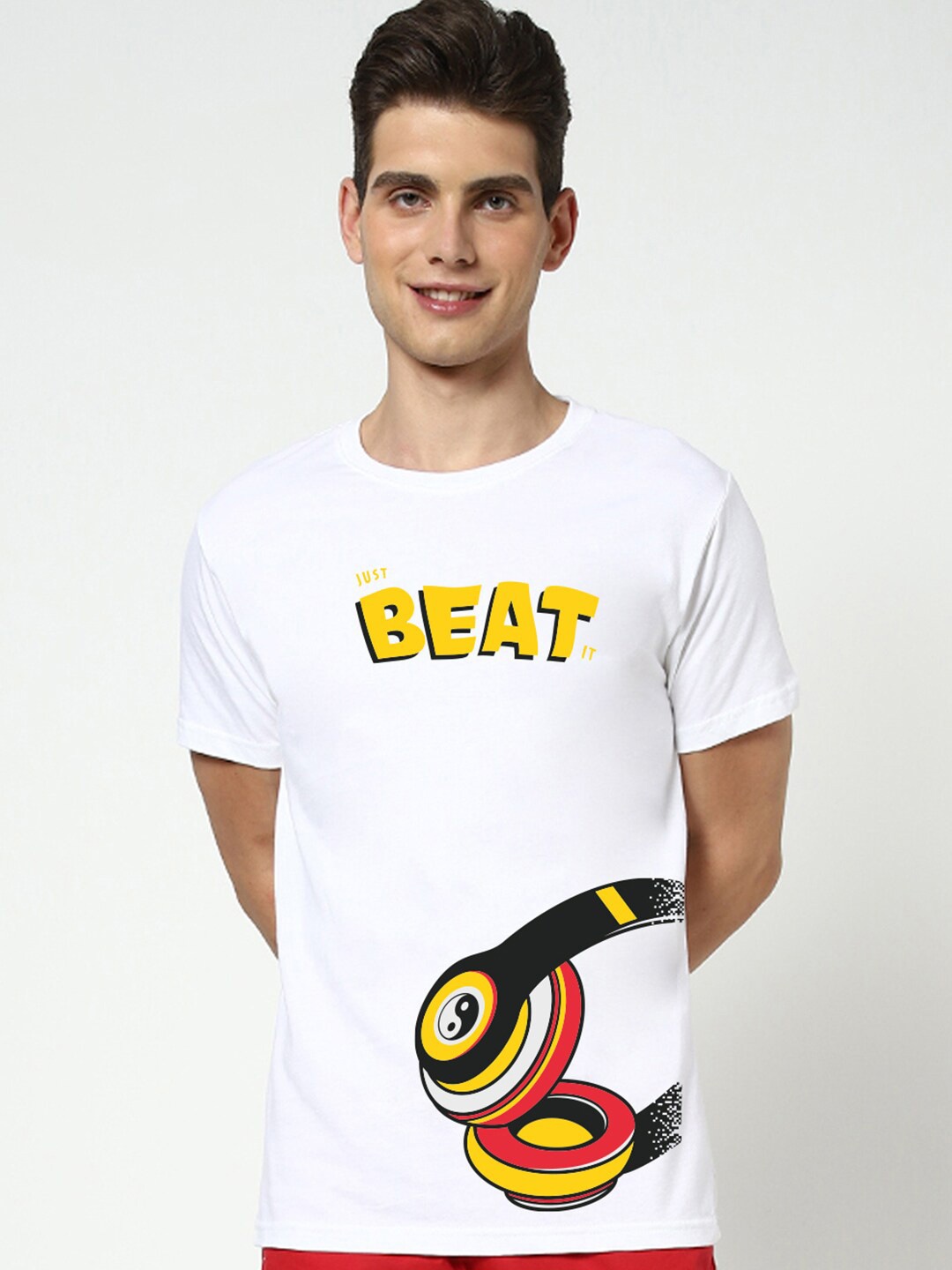 

Bewakoof Men White Printed T-shirt