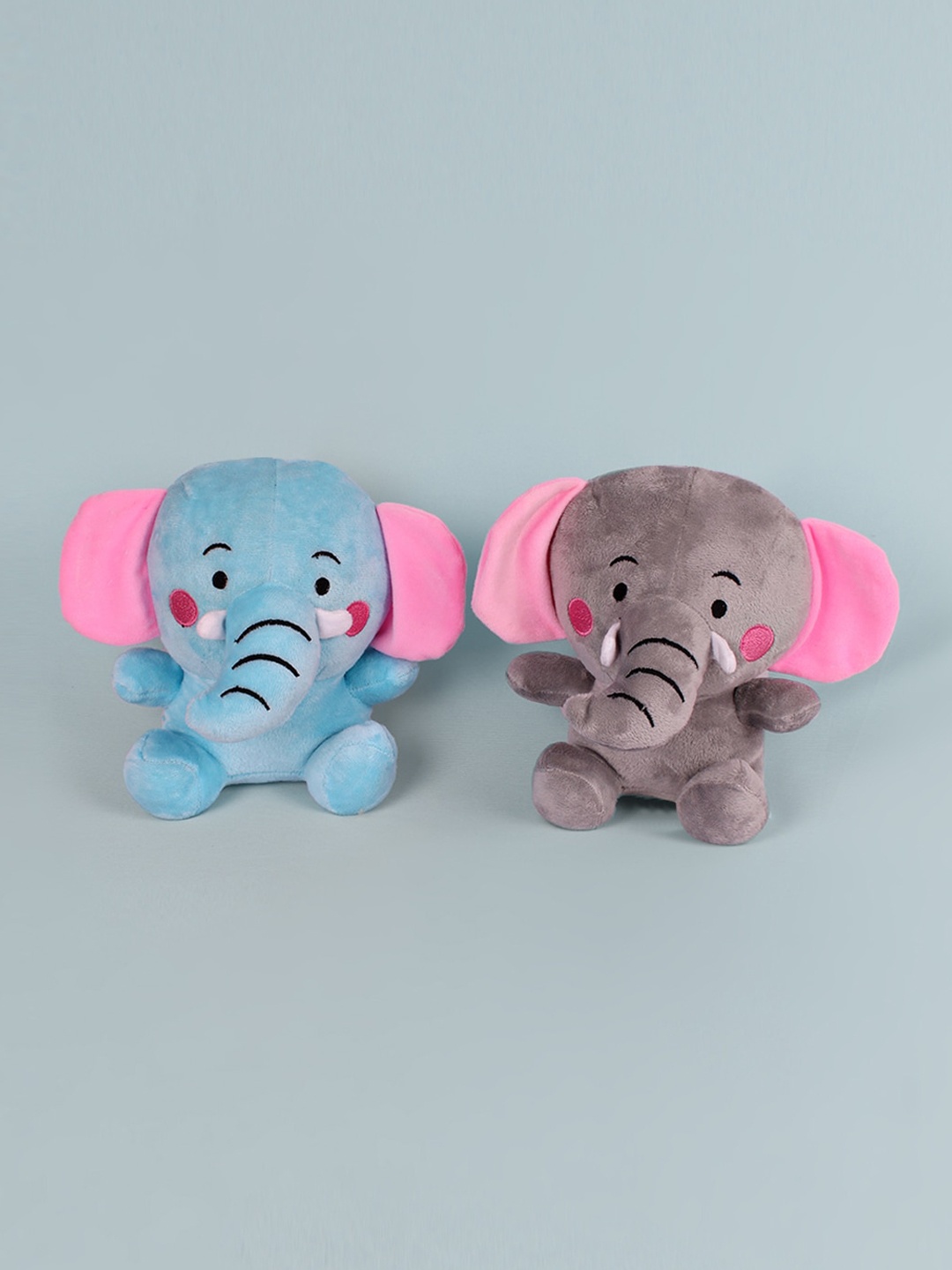 

DukieKooky Kids Set Of 2 Blue & Grey Baby Elephant Soft Toys