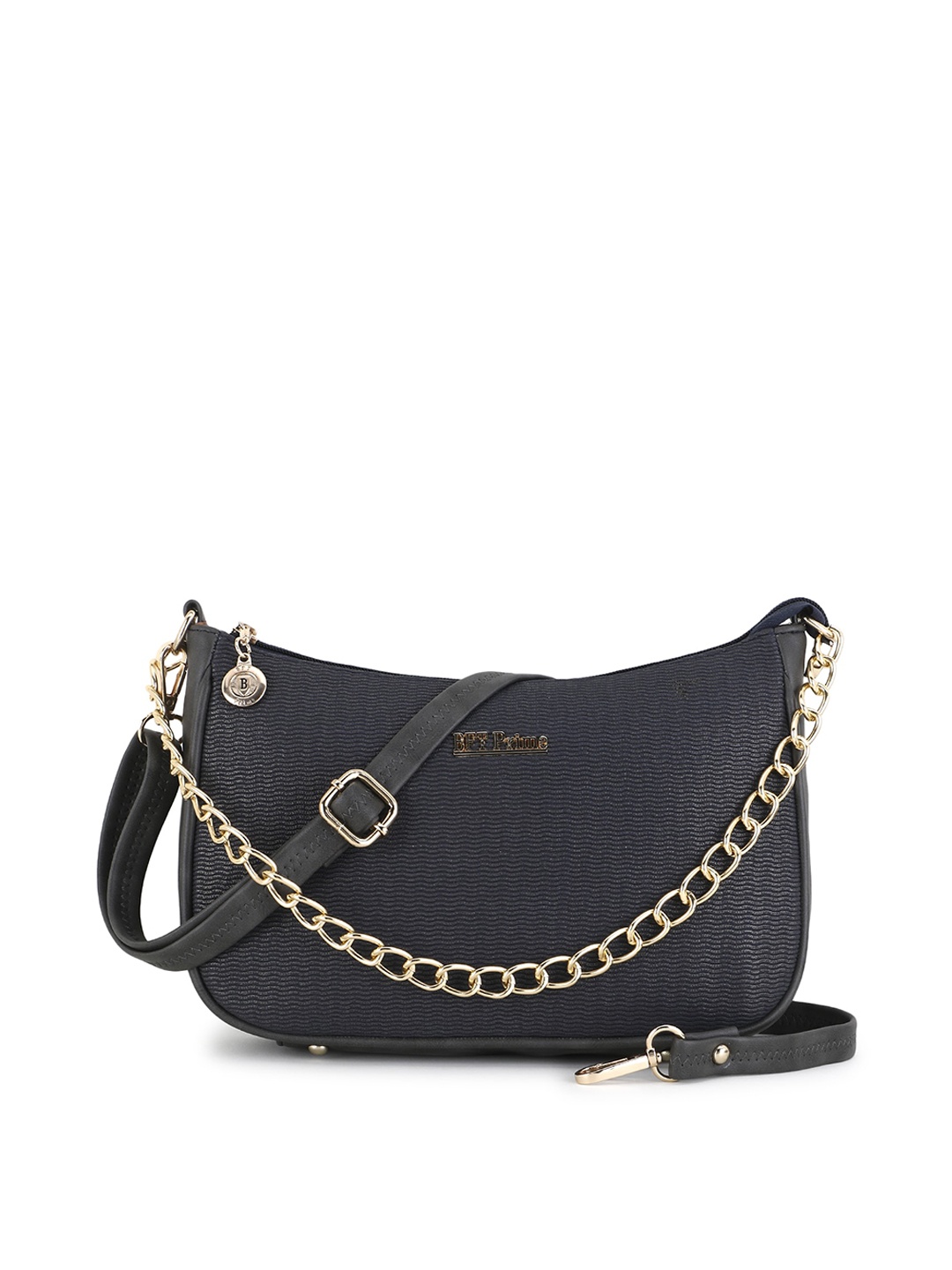 

WOMEN MARKS Black PU Structured Sling Bag