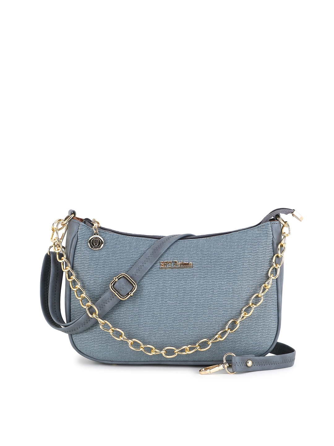 

WOMEN MARKS Grey Melange PU Half Moon Sling Bag
