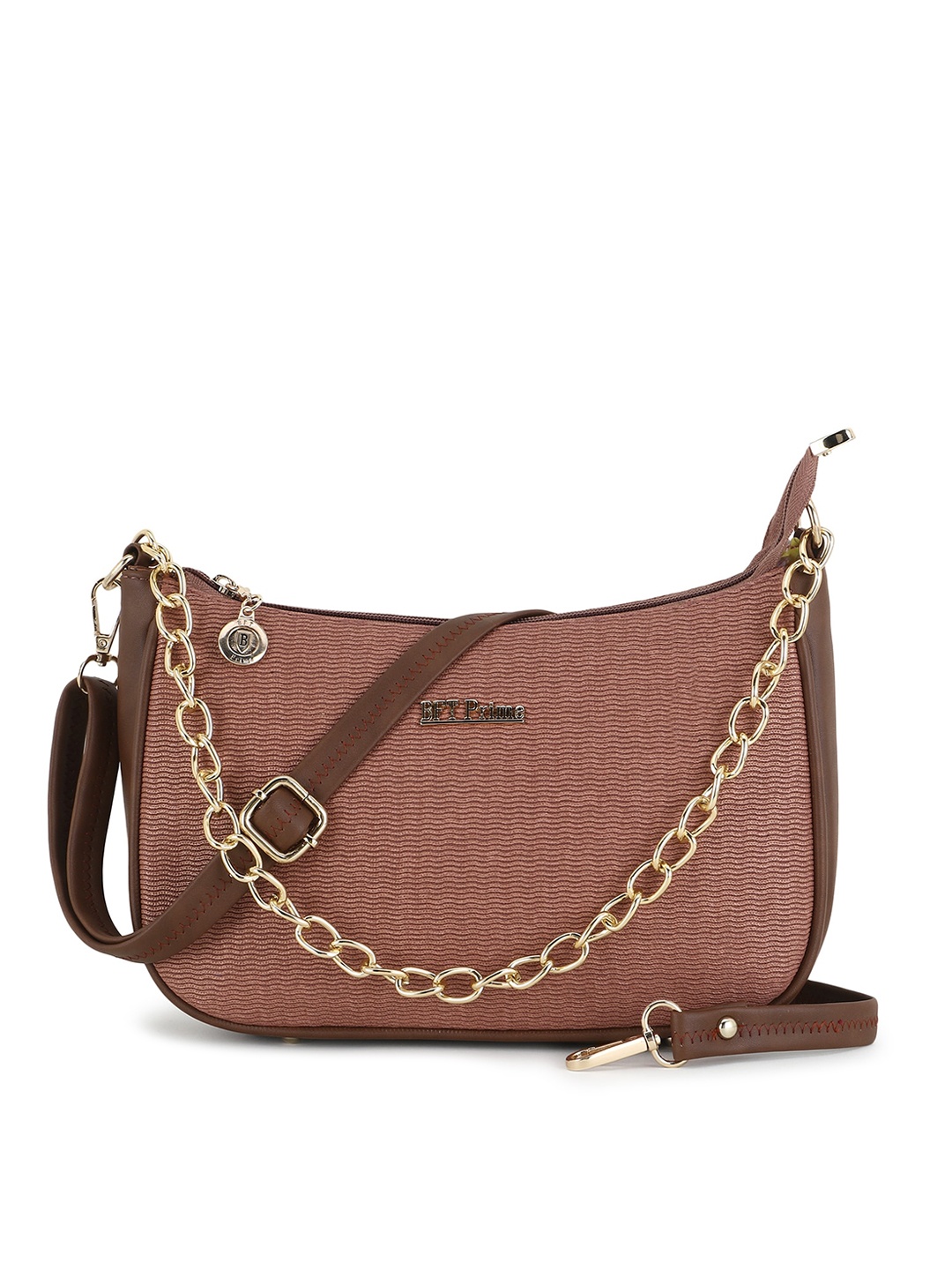 

WOMEN MARKS Brown PU Structured Sling Bag