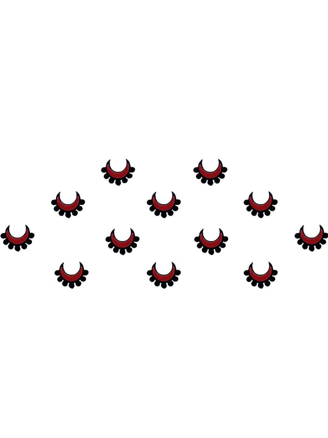 

Comet Busters Set Of 12 Maroon & Black Bindis