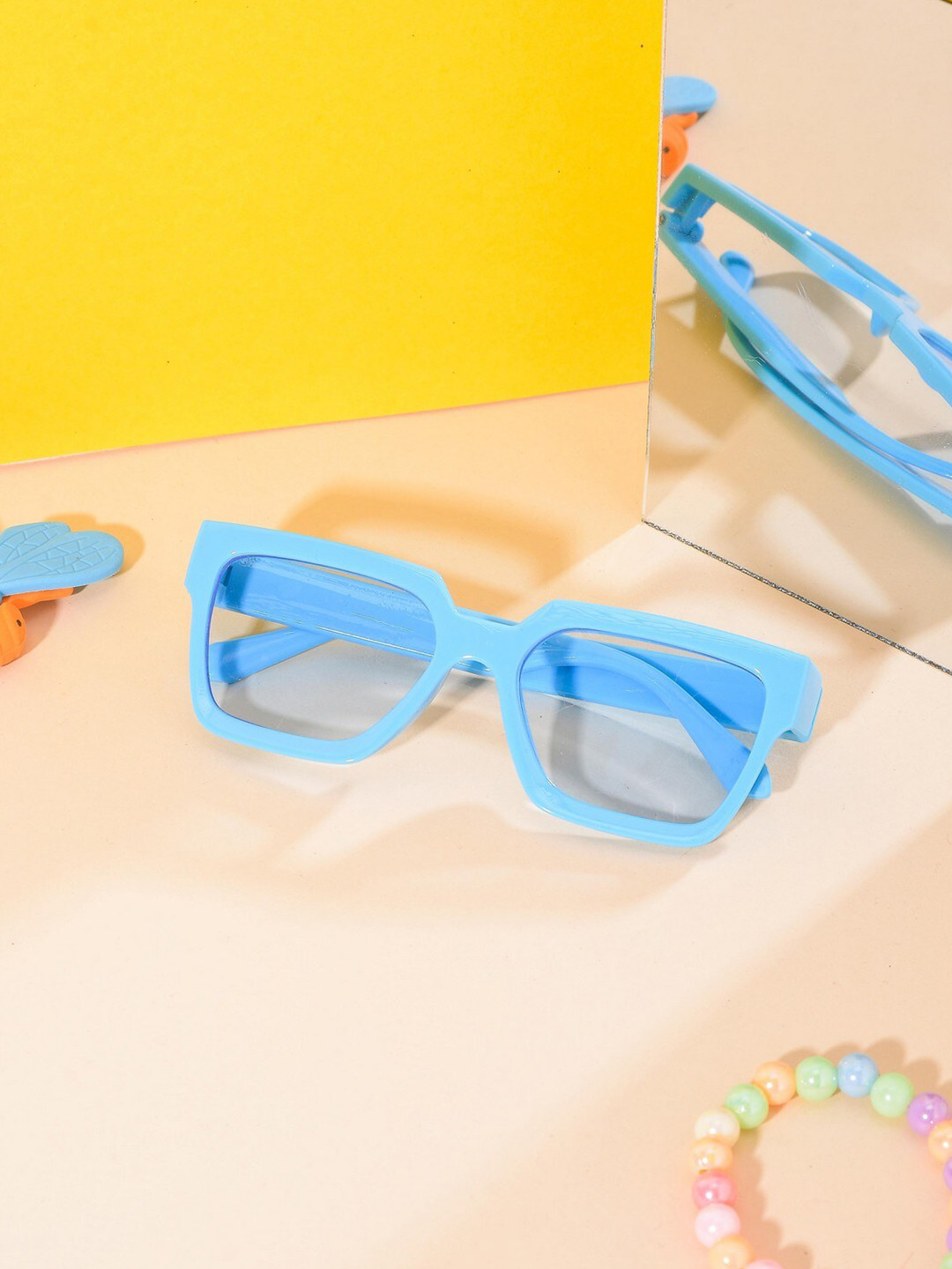 

POPLINS Kids Rectangle Sunglasses with UV Protected Lens GG-1063-B, Blue