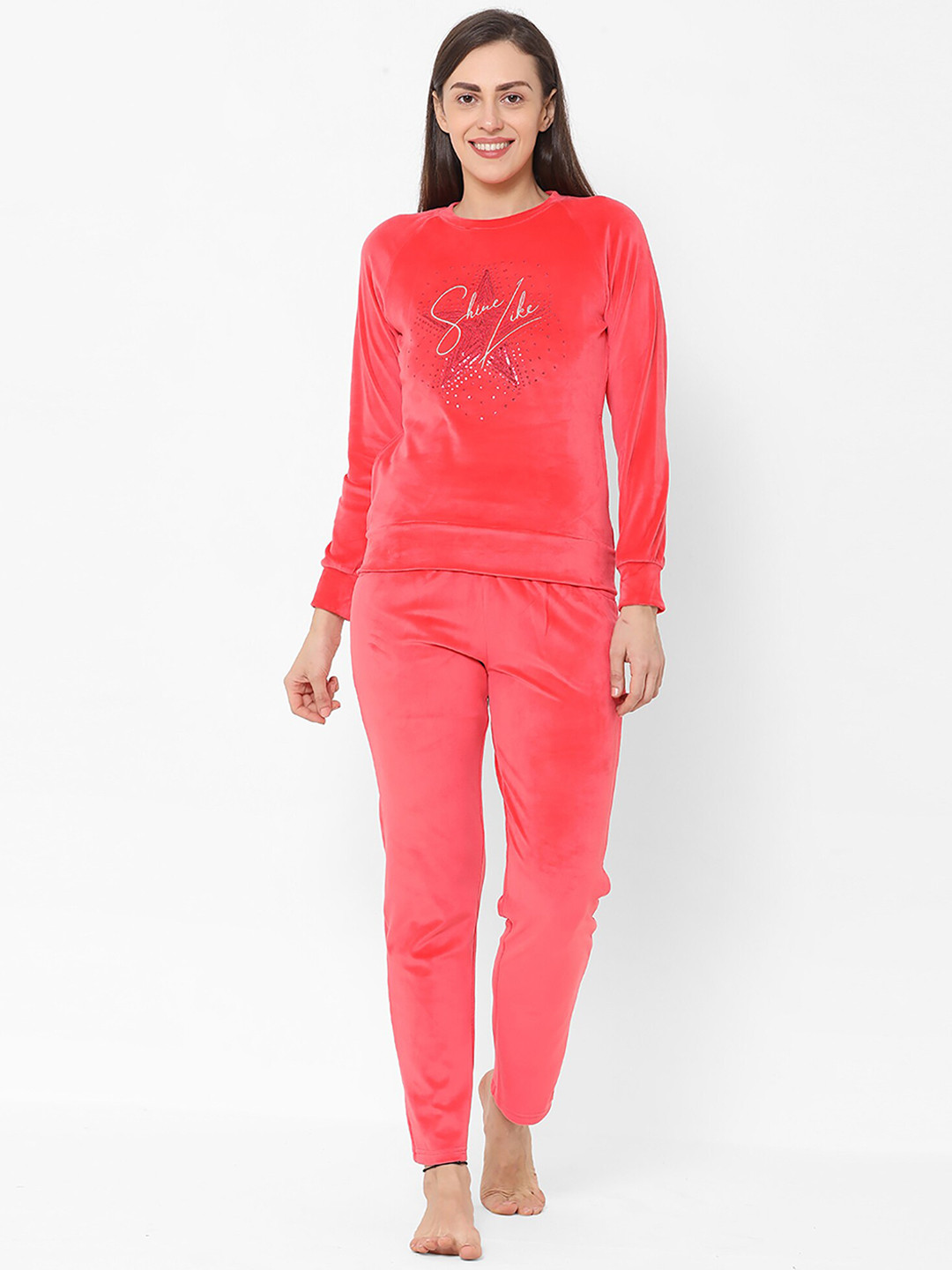 

Sweet Dreams Women Pink Solid Tracksuits