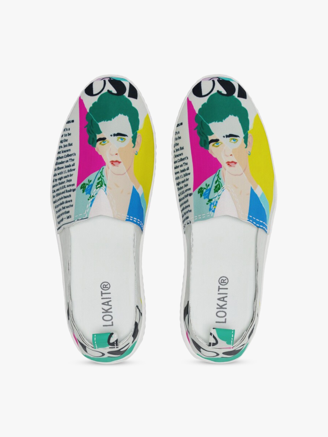 LOKAIT The Sneakers Company Women Printed Slip-On Sneakers, Pink