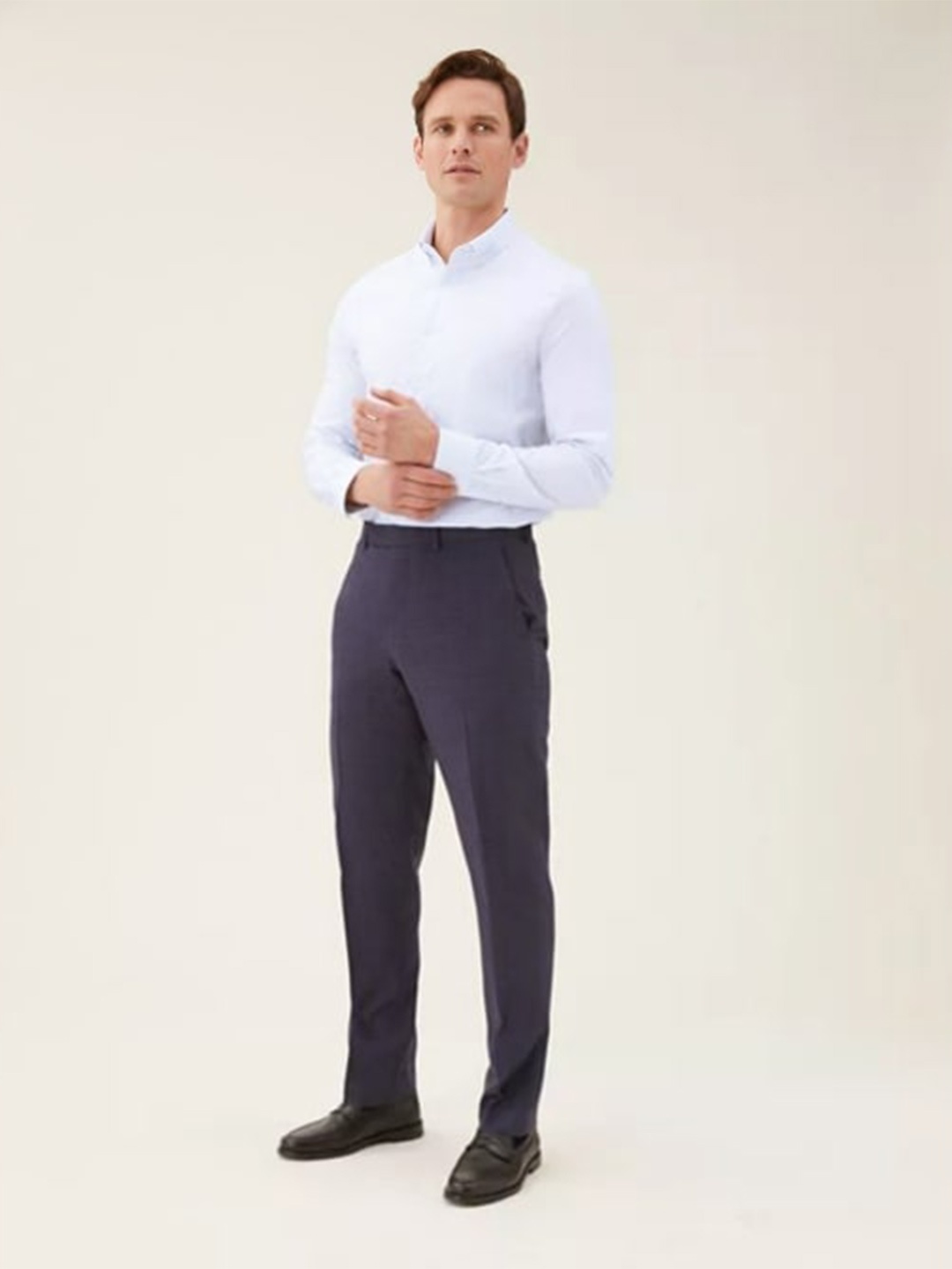 

Marks & Spencer Men White Printed Formal Shirt