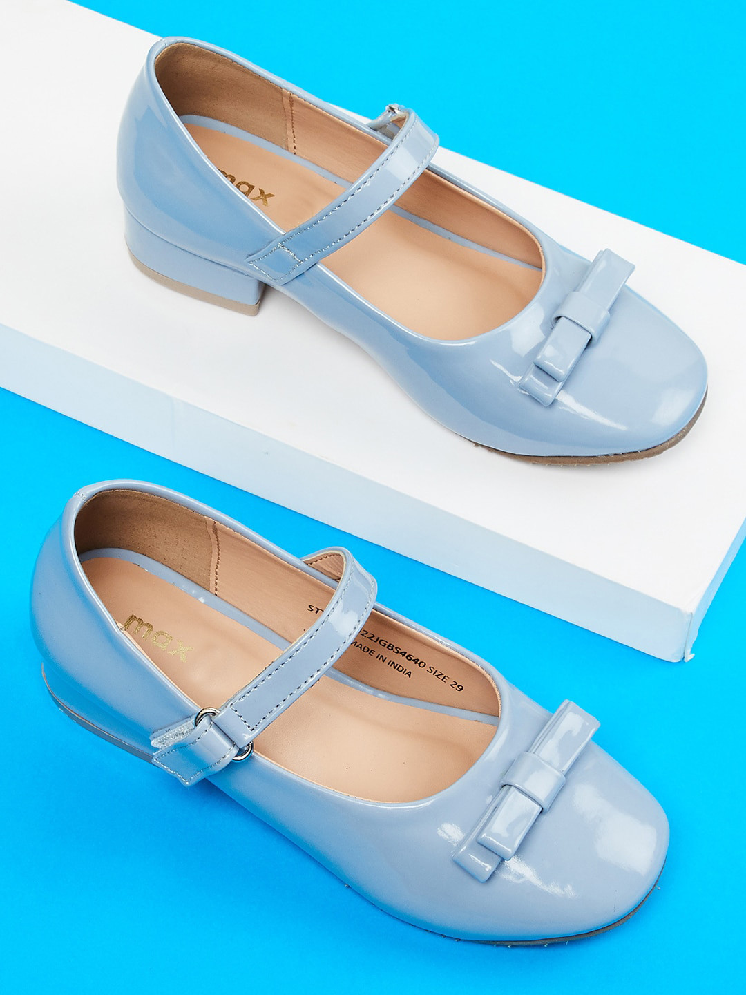 

max Girls Ballerinas with Bows Flats, Blue
