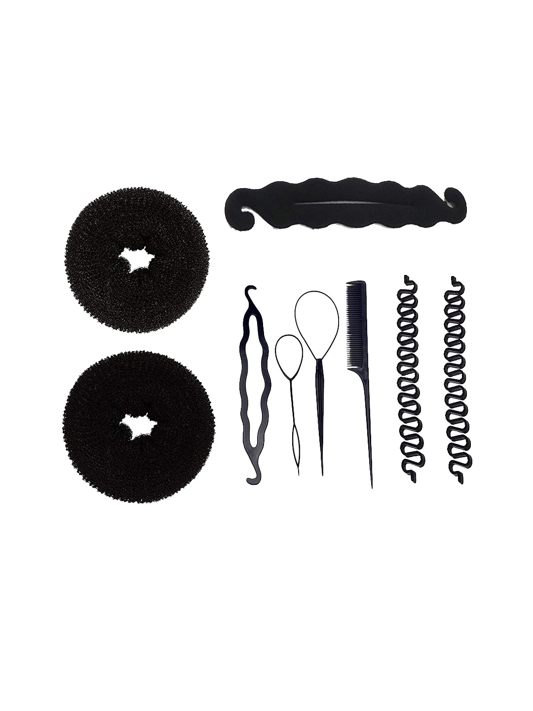 

CHRONEX Set Of 7 Hair Accessories, Black