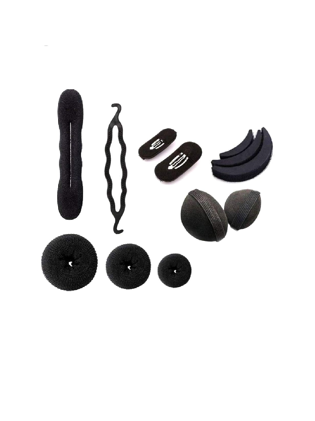 

CHRONEX Set Of 11 Hair Accessories, Black