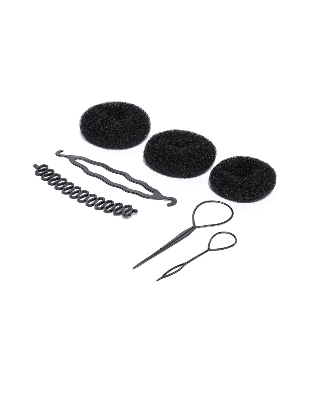 

CHRONEX Set Of 10 Hair Styling Accessories, Black
