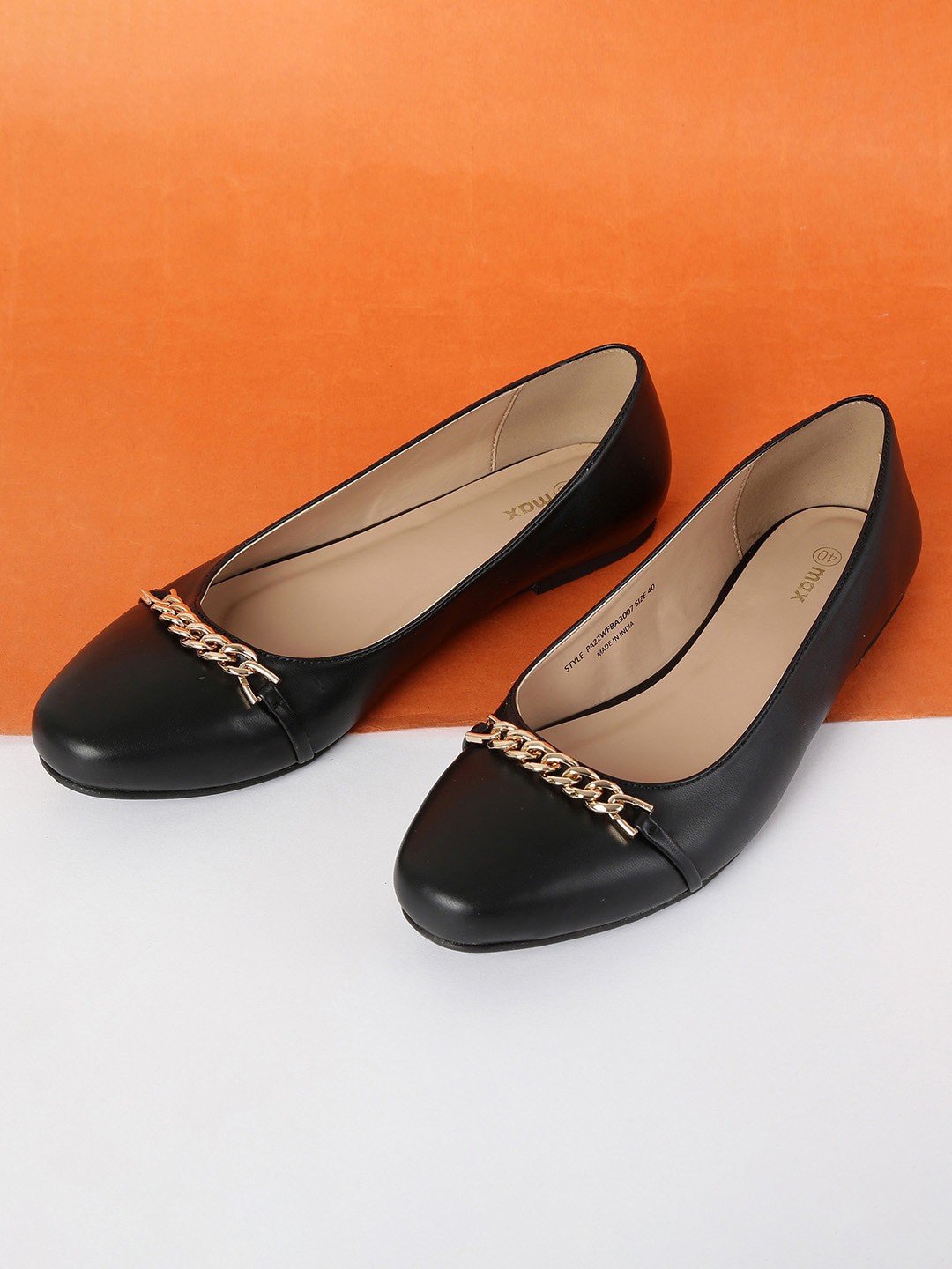 

max Women Ballerinas Flats, Black