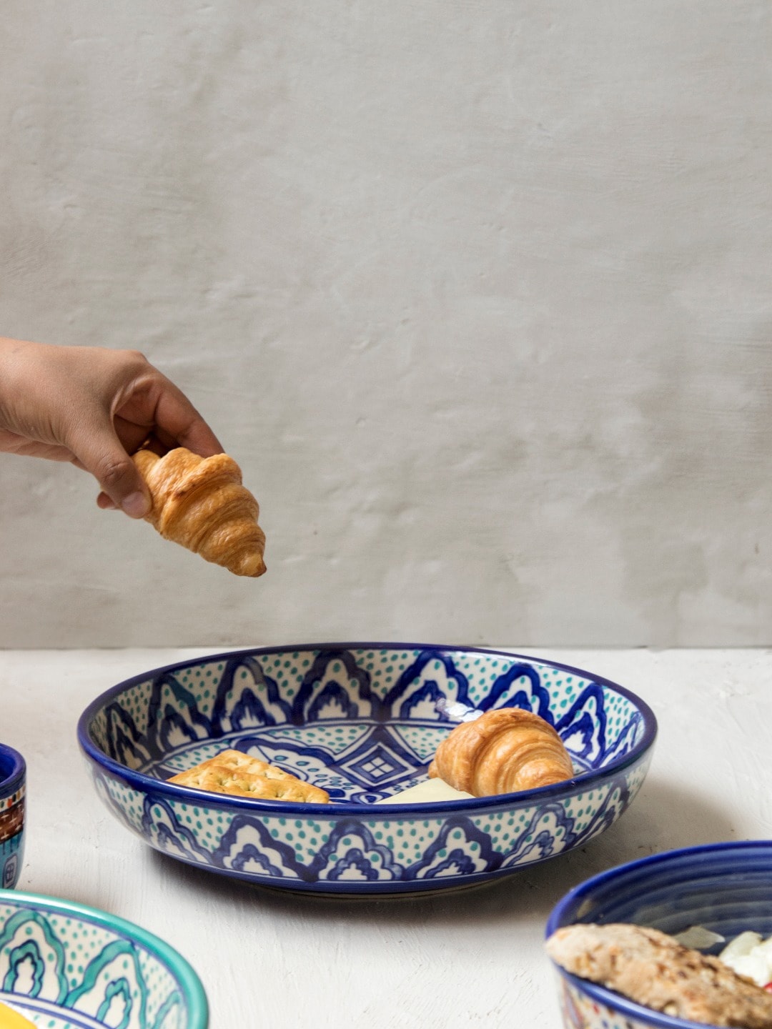 

The 7 DeKor Blue Printed Ceramic Serveware