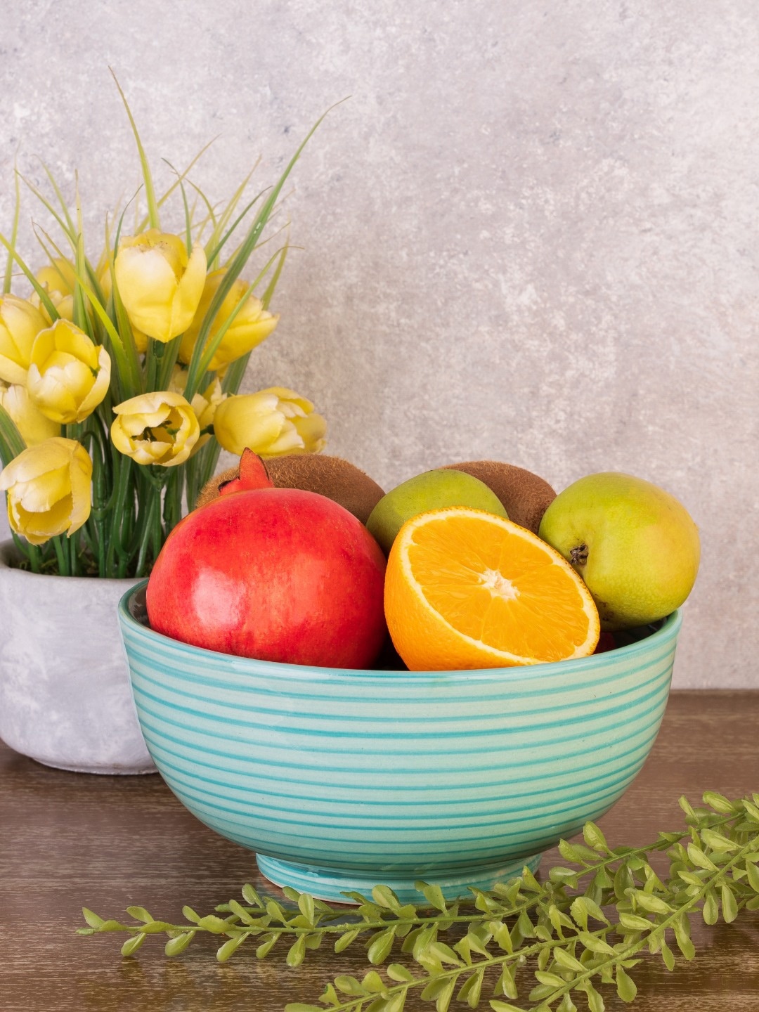 

The 7 DeKor Sea Green Solid Ceramic Serving Bowl