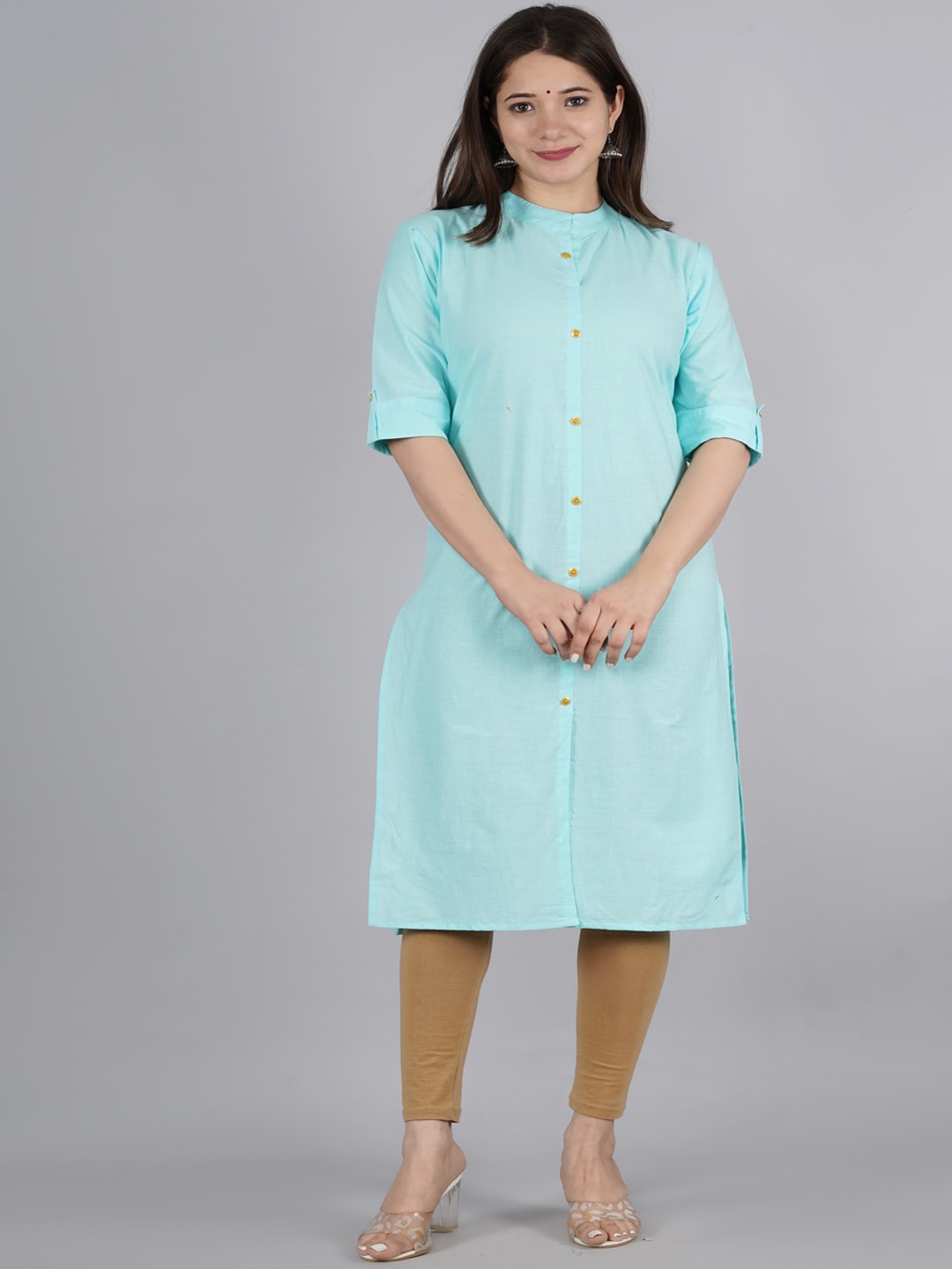 

kipek Women Blue Solid Kurta