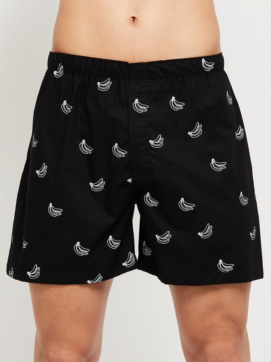 

max Men Black Printed Pure Cotton Boxers