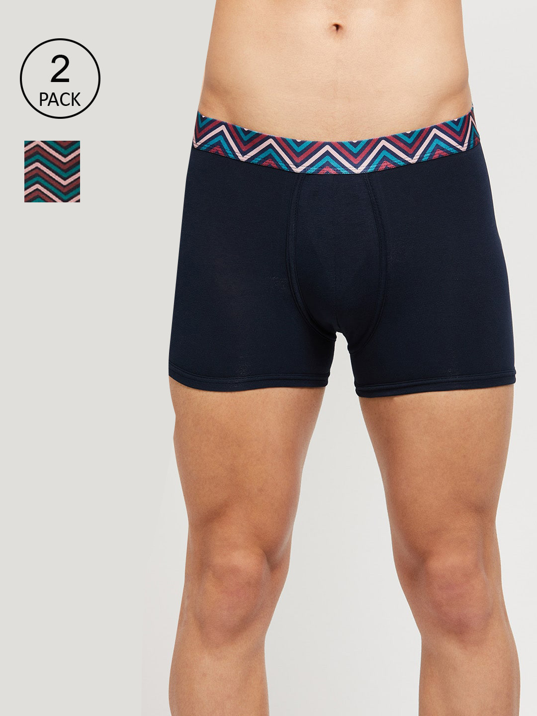 

max Men Pack Of 2 Blue Printed Boxers AW22FSTKNVY2