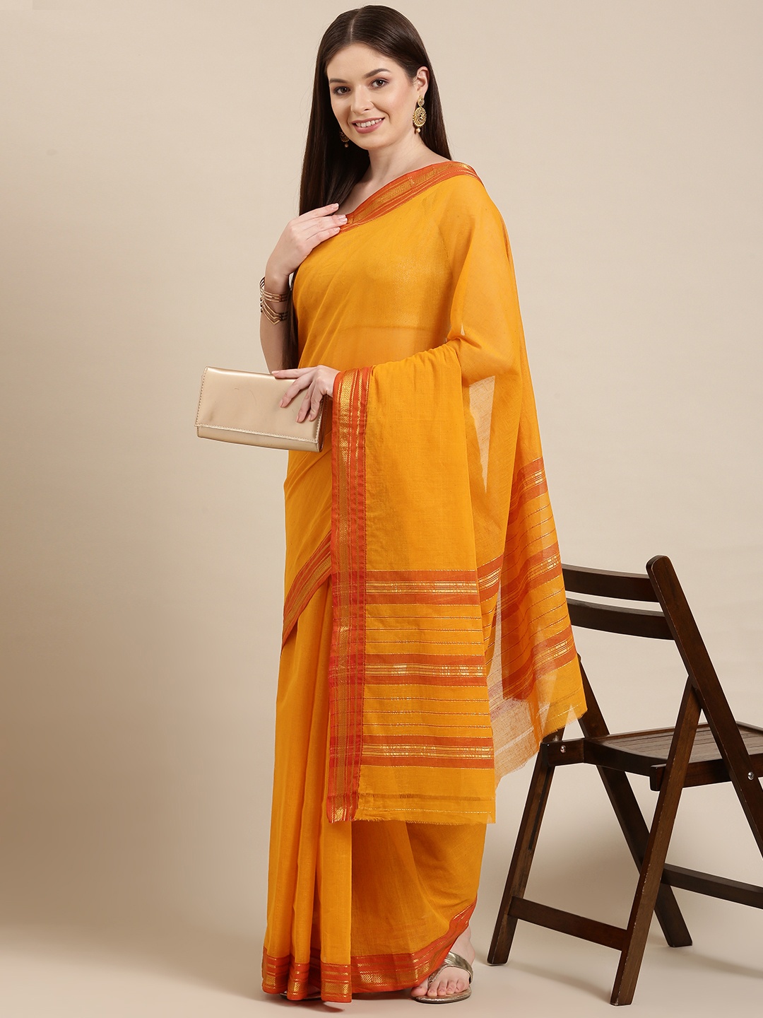 

KALINI Yellow Pure Cotton Ilkal Saree
