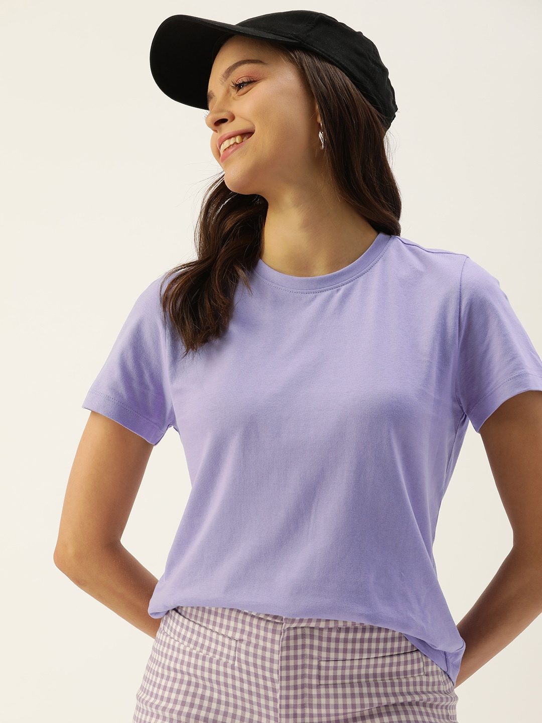 

DressBerry Women Solid T-shirt, Violet