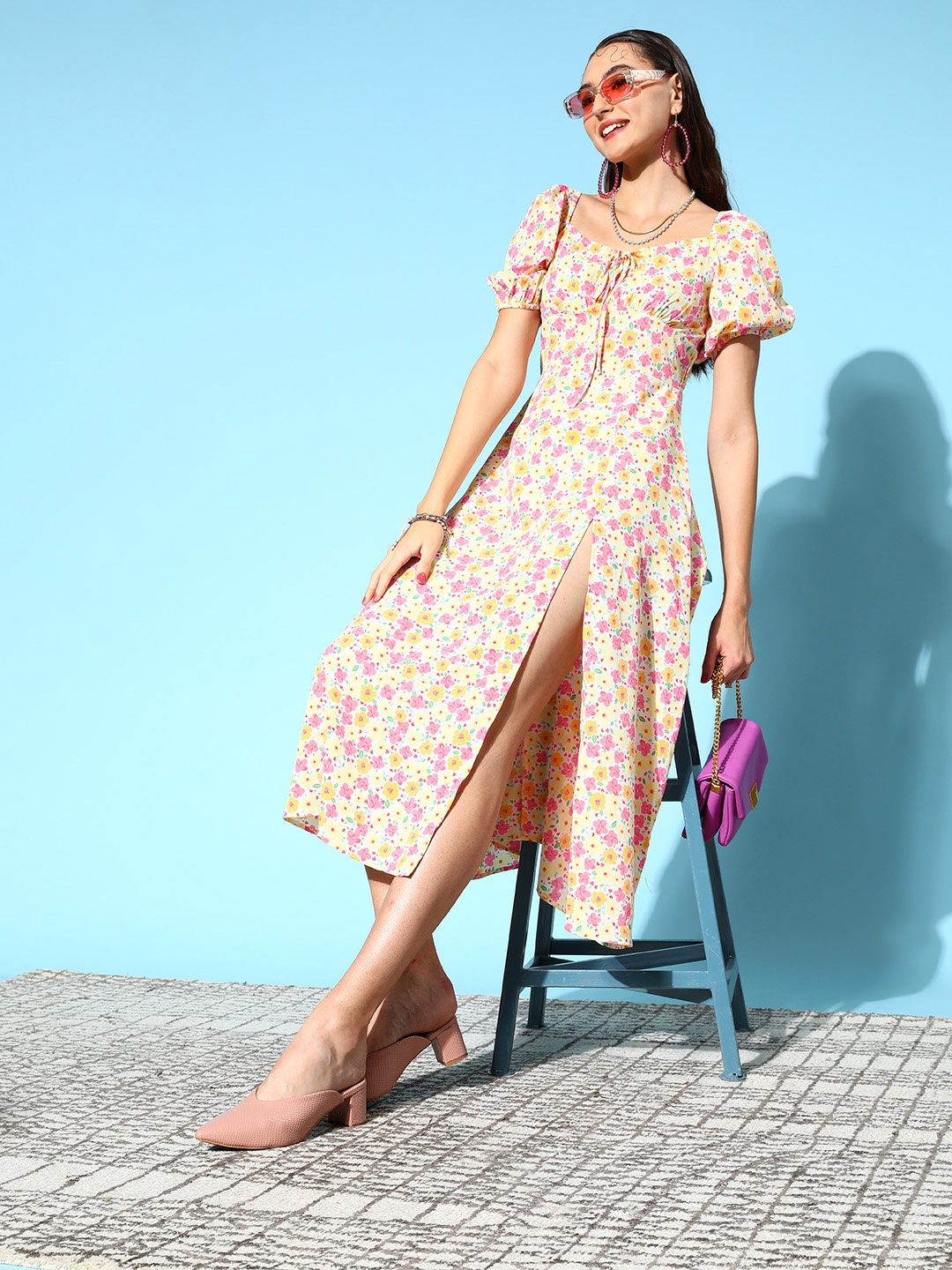 

Berrylush Women White Floral Vacay Attire