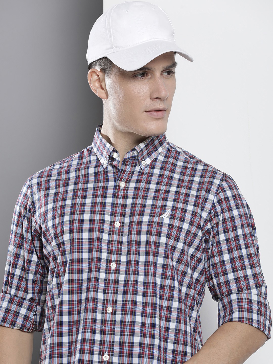 

Nautica Classic Checked Casual Shirt, Red