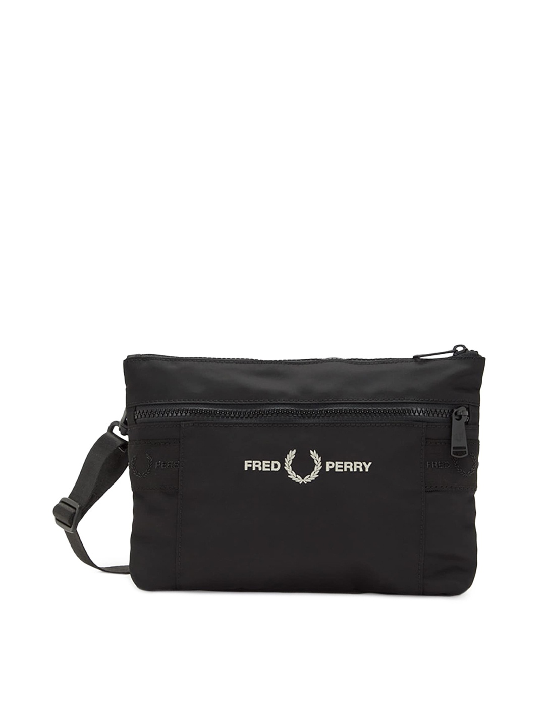 

Fred Perry Black Structured Side Bag