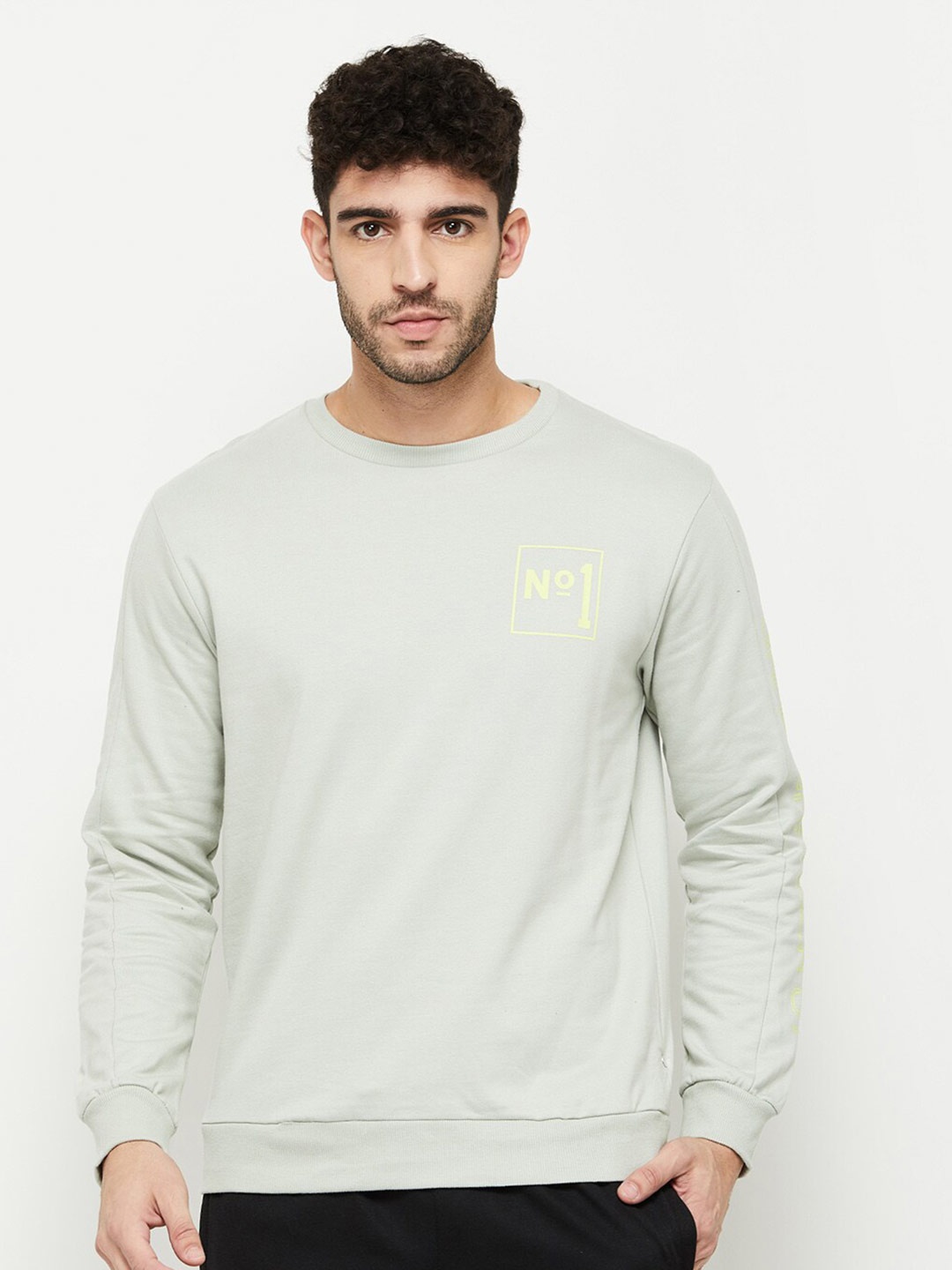 

max Men Grey Sweatshirt