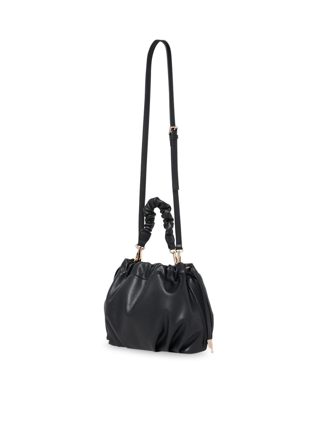 

Forever New Black PU Structured Shoulder Bag with Quilted
