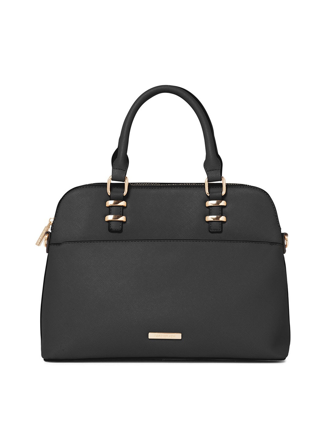 

Forever New Black PU Structured Handheld Bag