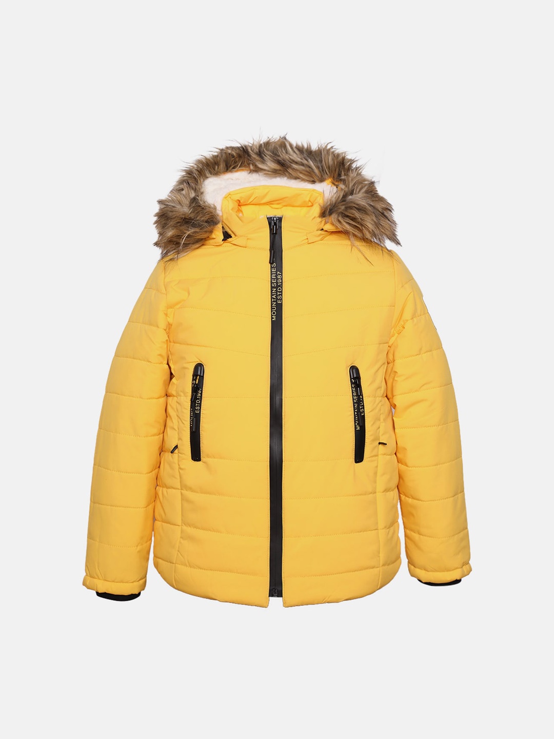 

LURE JUNIOR Boys Yellow Hooded Parka Jacket