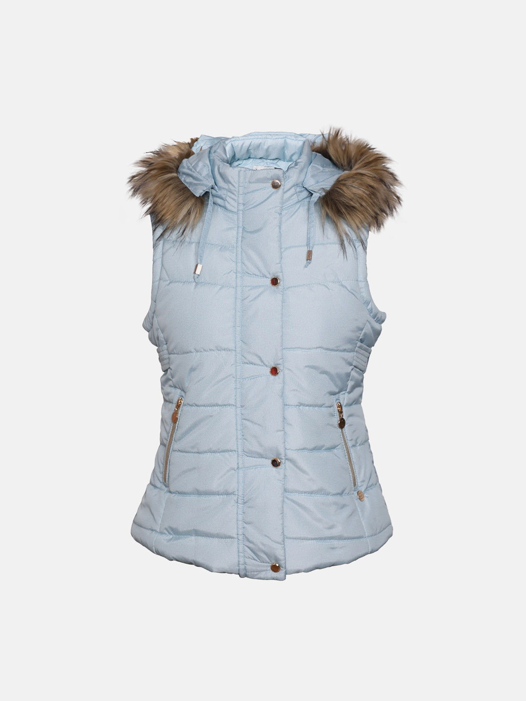 

LURE JUNIOR Girls Blue Sleeveless Puffer Jacket