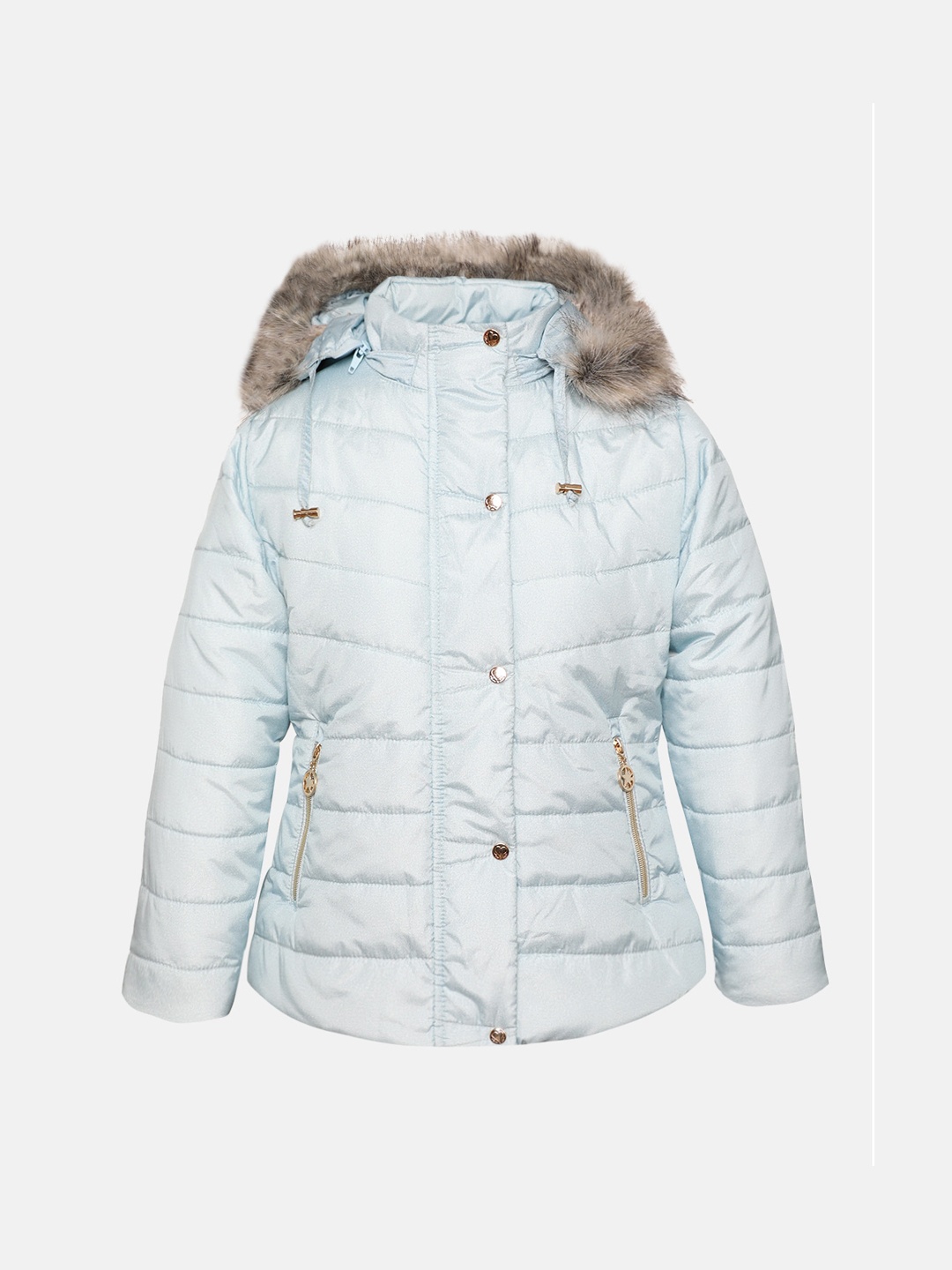

LURE JUNIOR Girls Blue Hooded Puffer Jacket