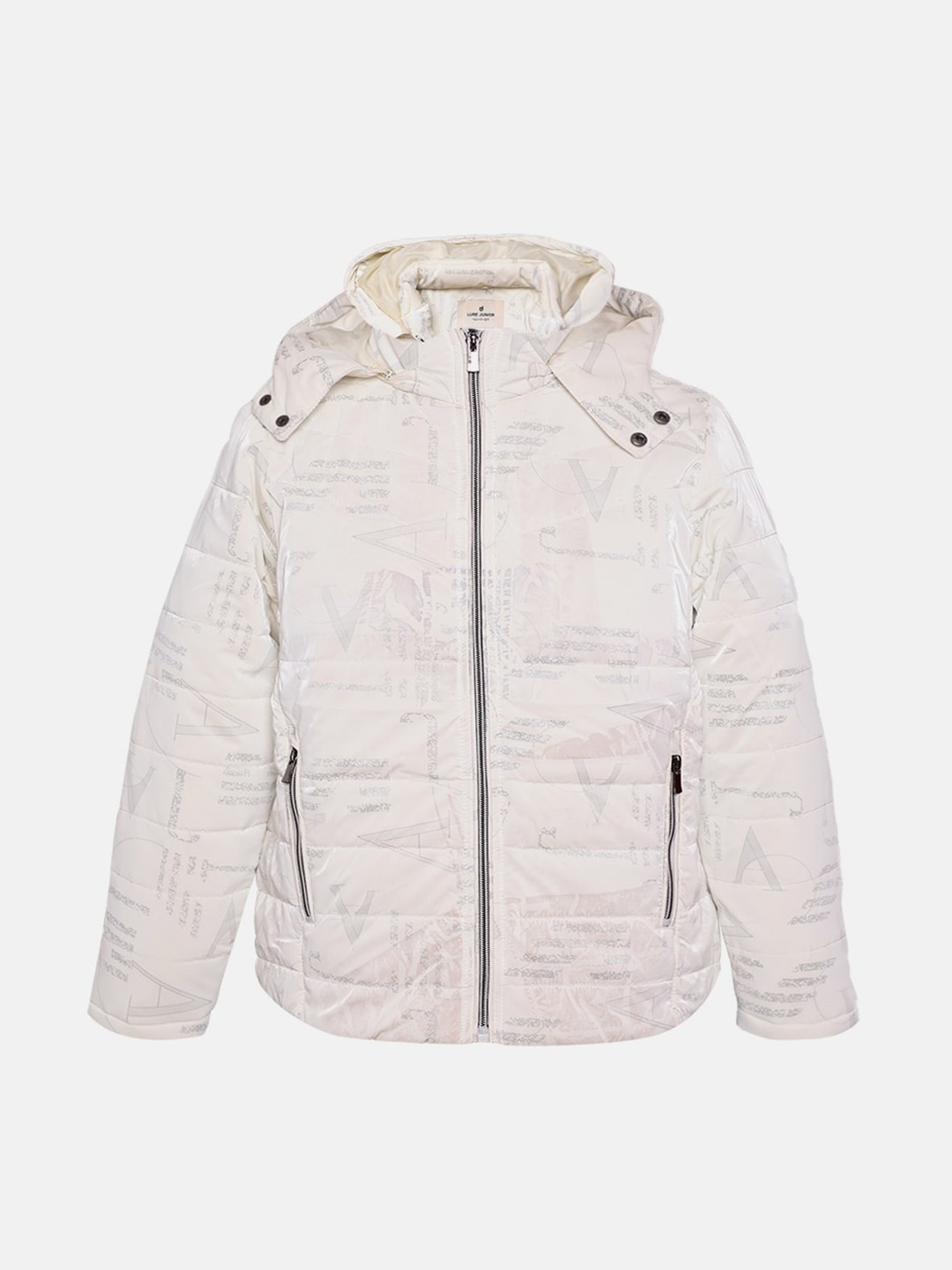 

LURE JUNIOR Boys White Camouflage Hooded Polyester Padded Jacket