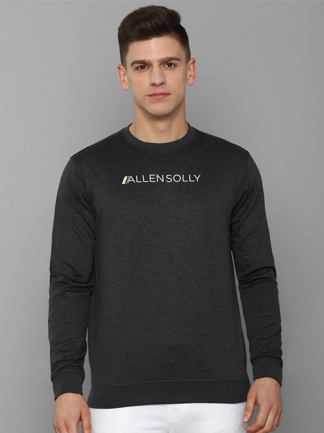 

Allen Solly Men Black Cotton Sweatshirt
