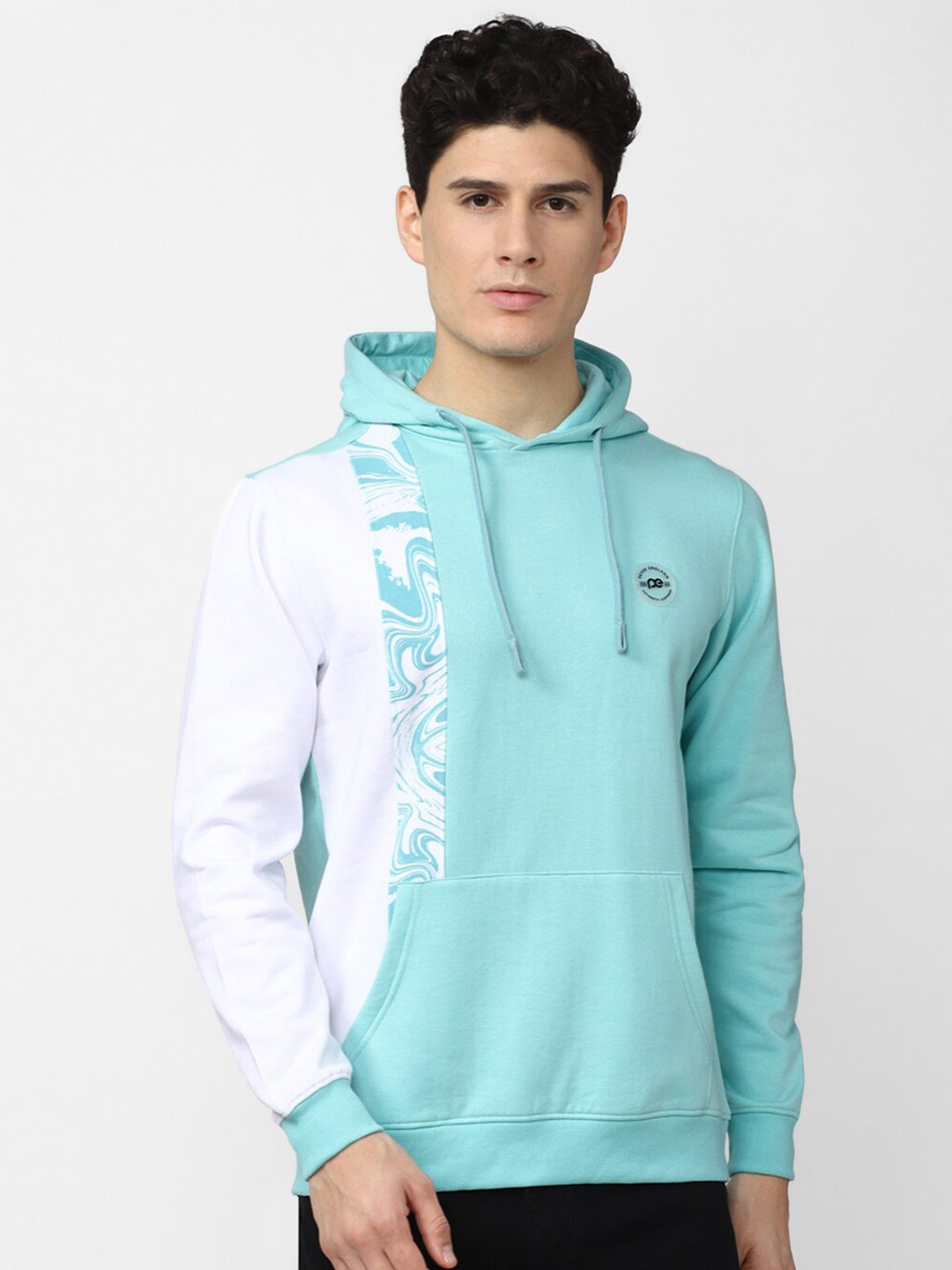 

Peter England Casuals Men Blue Hooded Sweatshirt