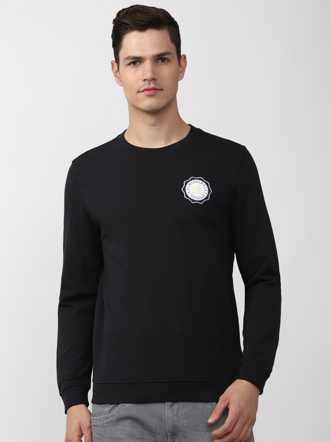 

Van Heusen ACADEMY Men Black Sweatshirt