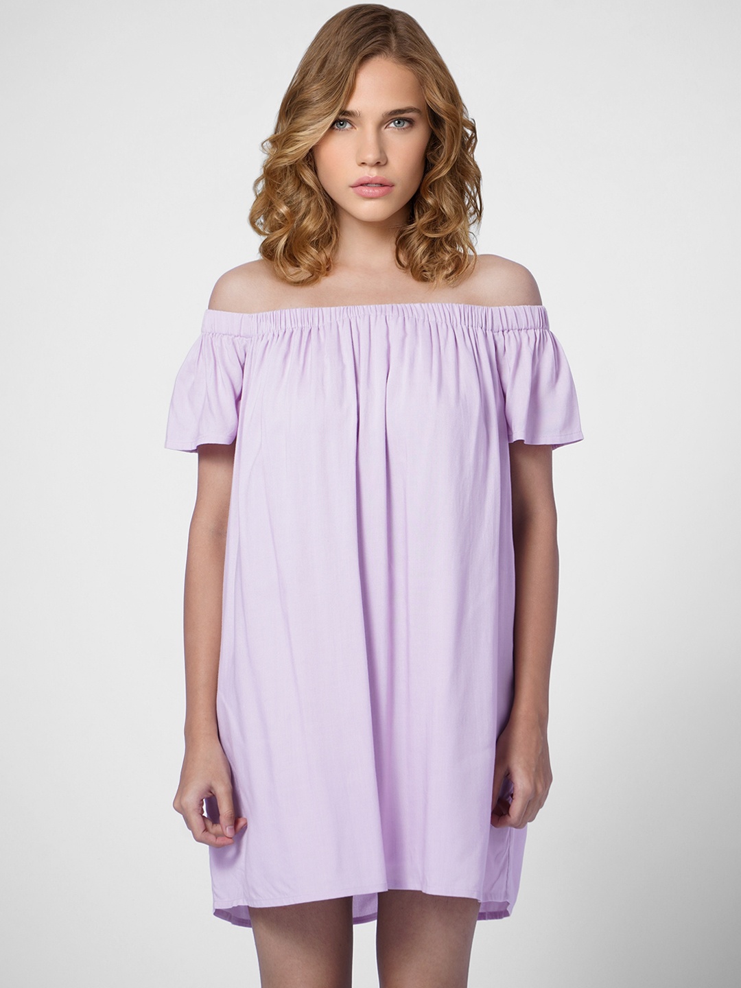 

ONLY Women Off-Shoulder A-Line Dress, Lavender
