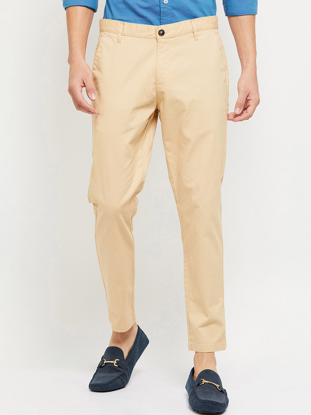 

max Men Beige Chinos Trousers