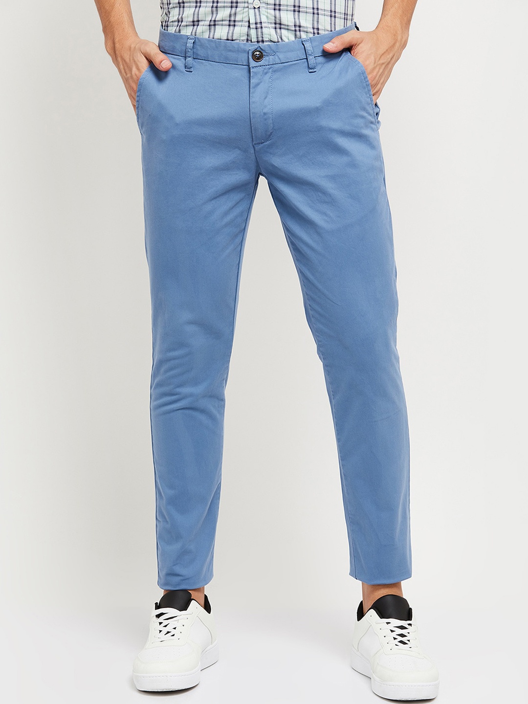 

max Men Blue Chinos Trousers