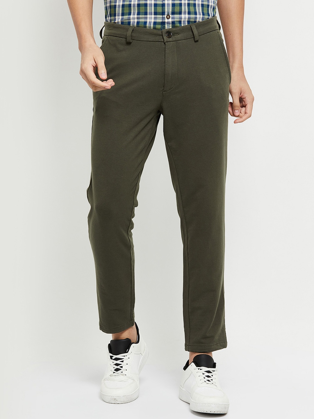 

max Men Green Solid Trouser