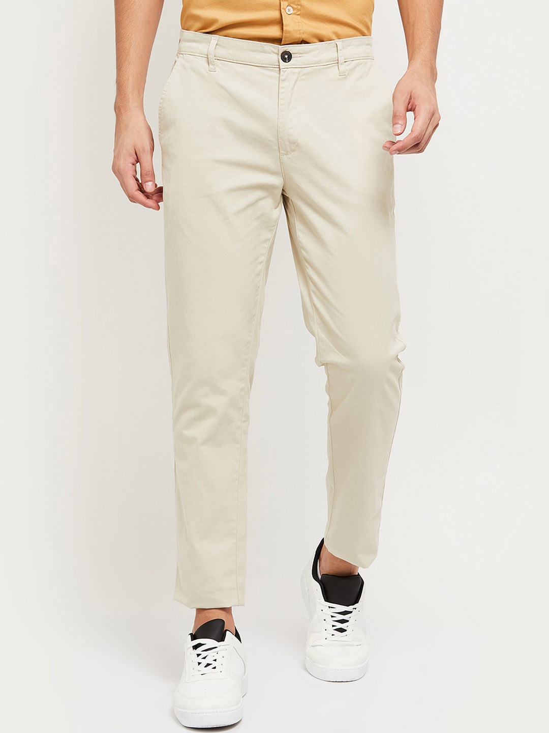 

max Men Beige Trousers