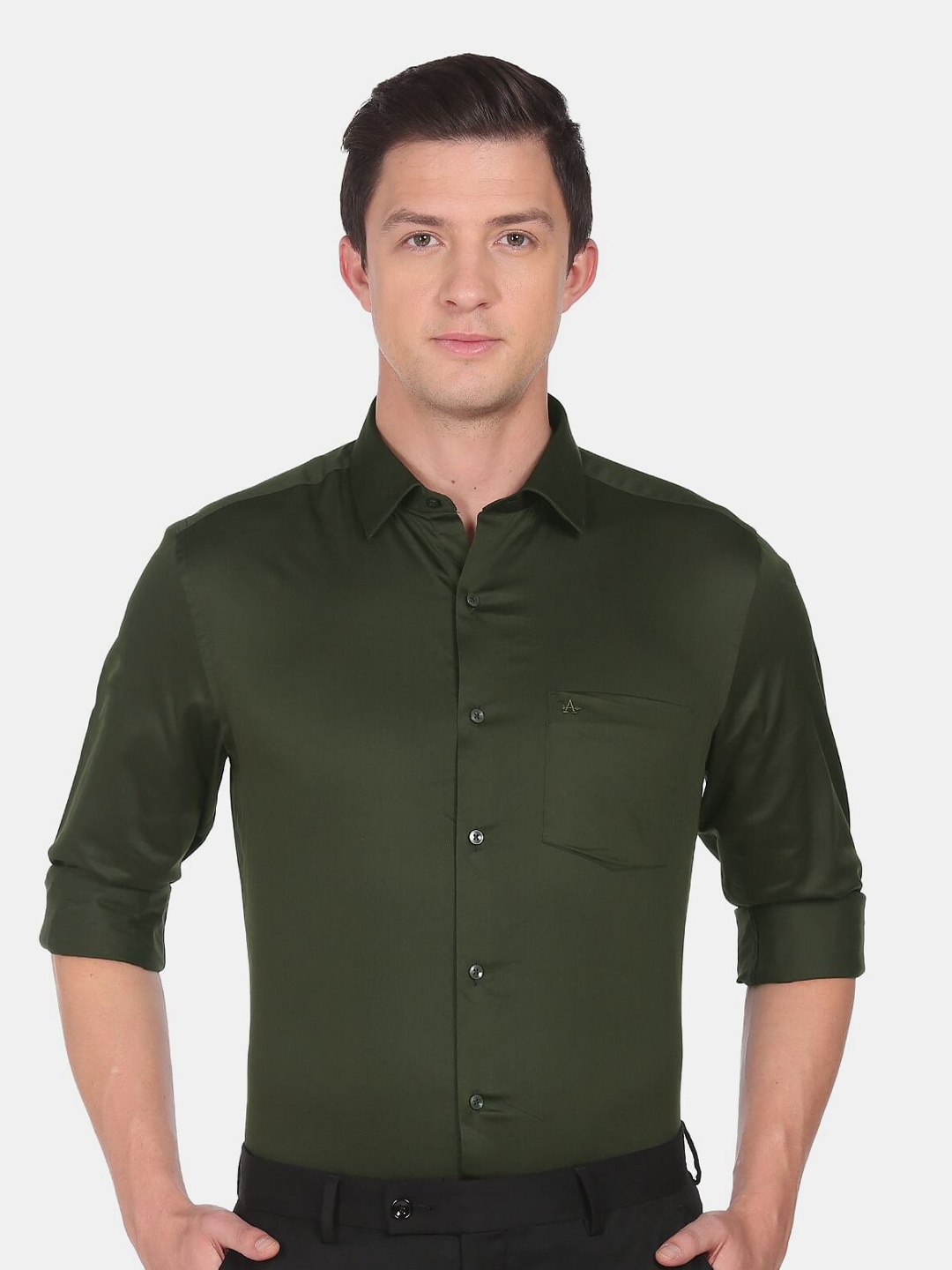

Arrow Men Green Casual Shirt
